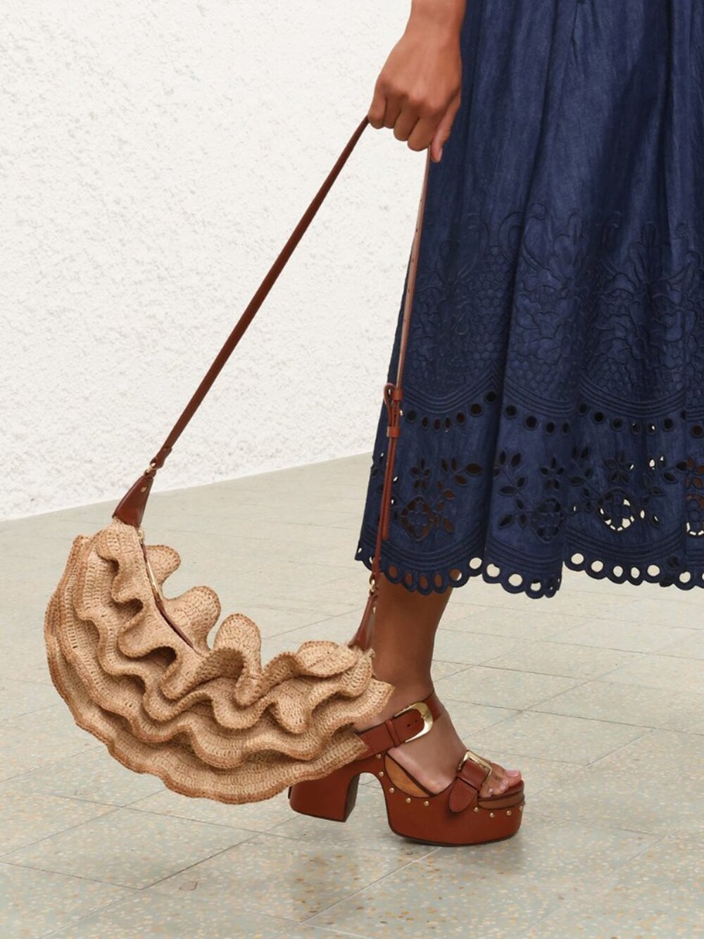 Goldentime Ruffle Shoulder Bag - Picture 2 of 3